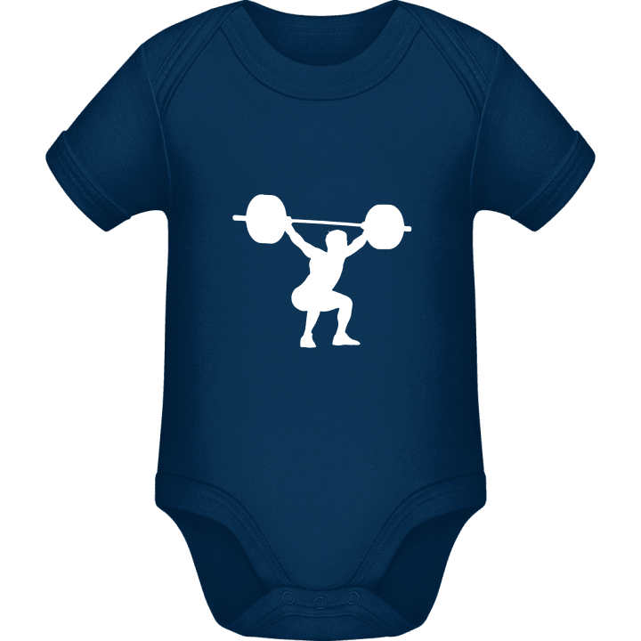 Weightlifter Action Baby Romper contain pic