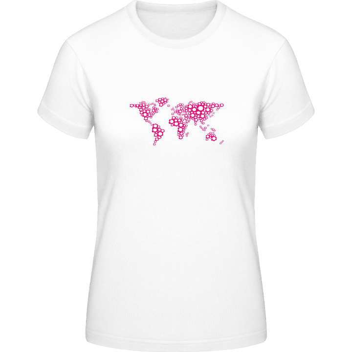 Floral Worldmap T-shirt för kvinnor 0 image