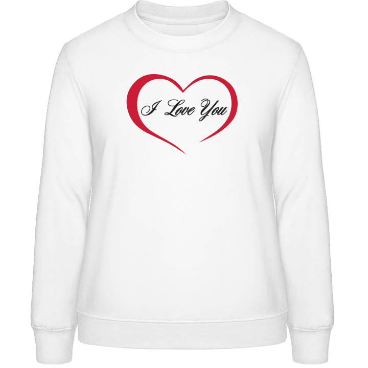 I Love You Heart Sweatshirt för kvinnor contain pic