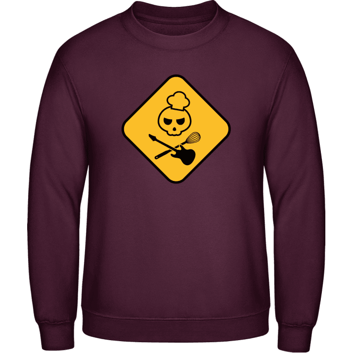 Warning Skull Cooking And Music Sweatshirt 0 image