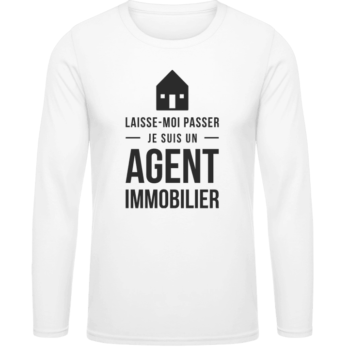 Laisse-moi passer je suis un agent immobilier Långärmad skjorta contain pic