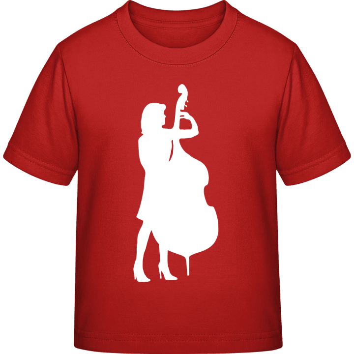 Female Contrabassist Kids T-shirt contain pic