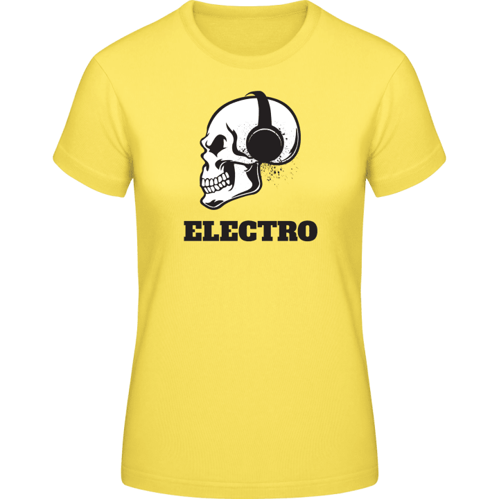 Electro Music Skull T-shirt för kvinnor contain pic