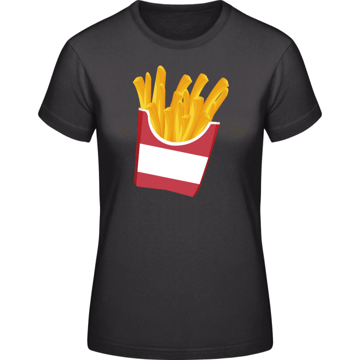 French Fries Illustration T-skjorte for kvinner contain pic