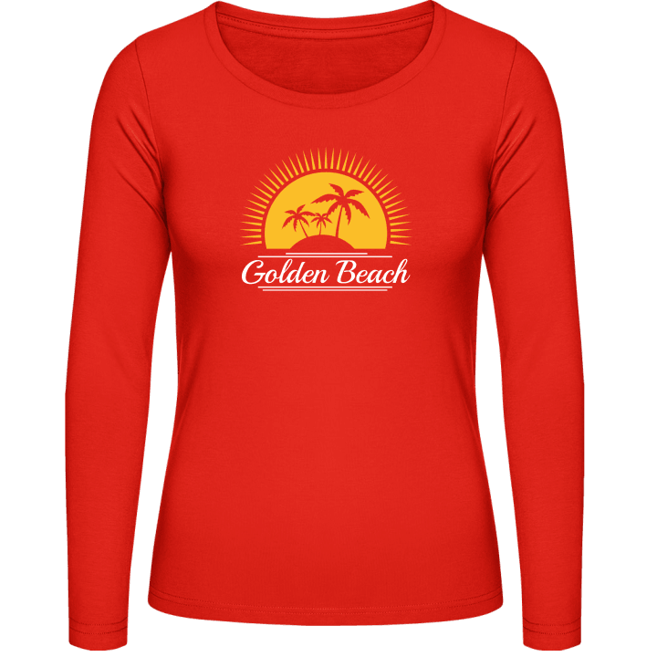 Golden Beach Camisa de manga larga para mujer contain pic