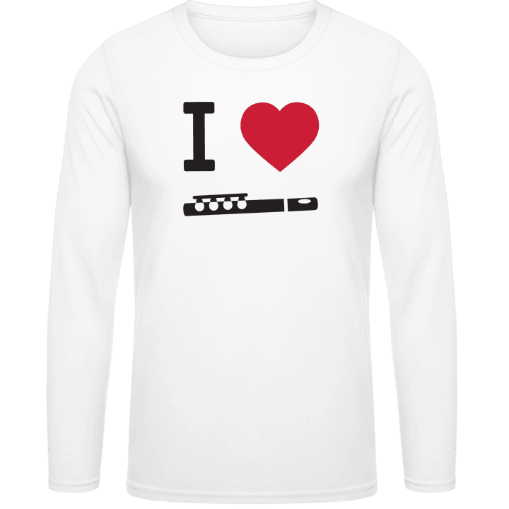 I Heart Flute T-shirt à manches longues contain pic