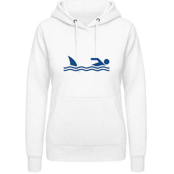 Shark And Swimmer Hættetrøje til kvinder 0 image