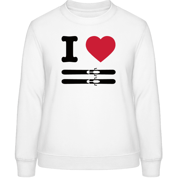 I Heart Skiing Sweatshirt för kvinnor contain pic