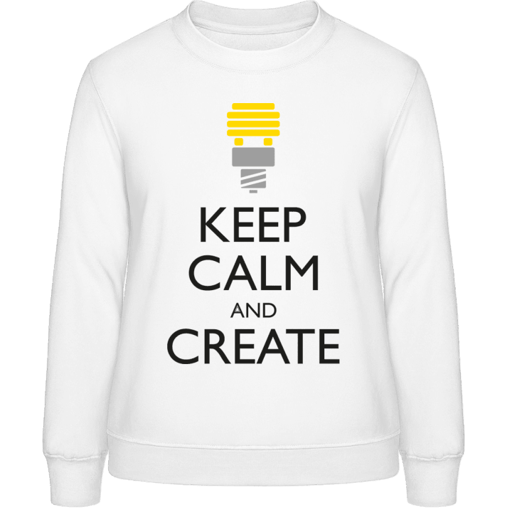 Keep Calm And Create Frauen Sweatshirt contain pic
