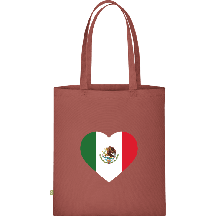 Mexico Heart Flag Borsa in tessuto contain pic