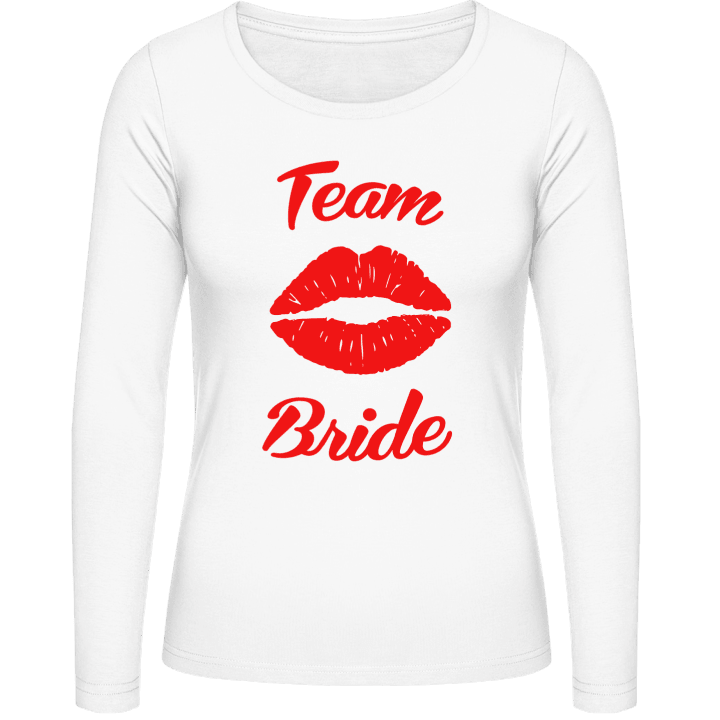 Team Bride Kiss Lips T-shirt à manches longues pour femmes contain pic