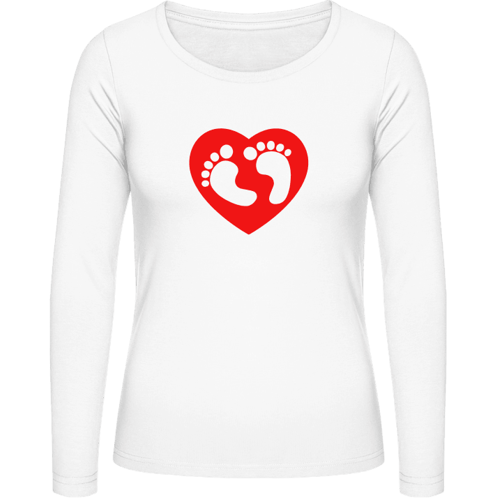 Baby Feet Heart T-shirt à manches longues pour femmes 0 image