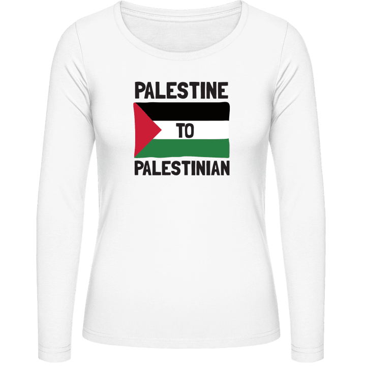 Palestine To Palestinian Langermet skjorte for kvinner contain pic