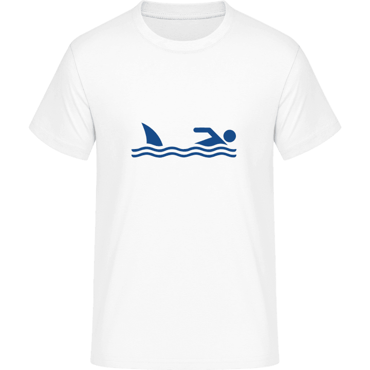 Shark And Swimmer T-skjorte 0 image