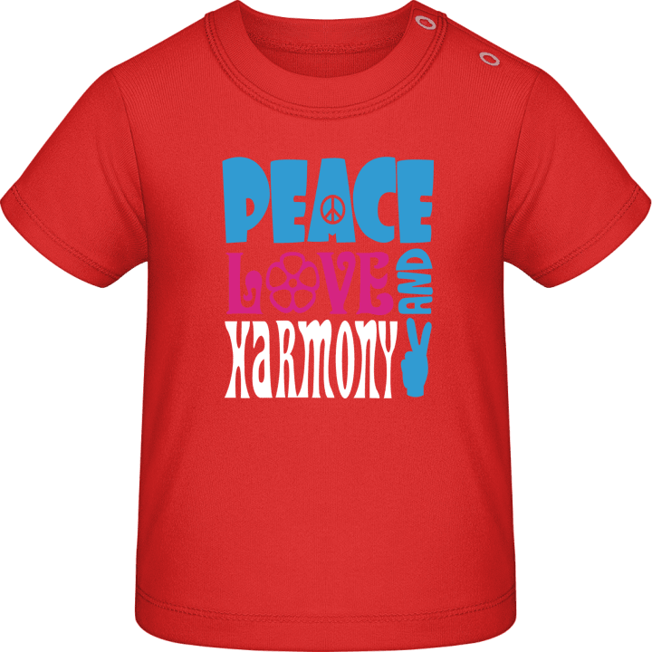 Peace Love Harmony T-shirt för bebisar contain pic