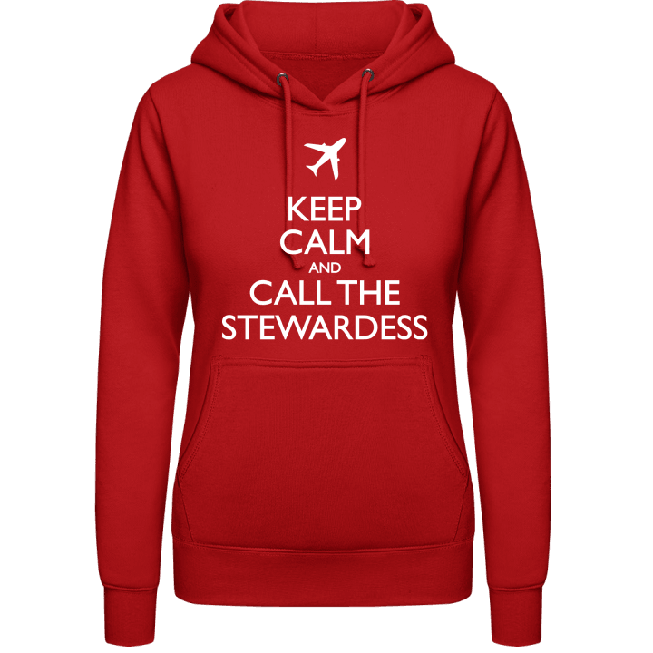 Keep Calm And Call The Stewardess Felpa con cappuccio da donna 0 image