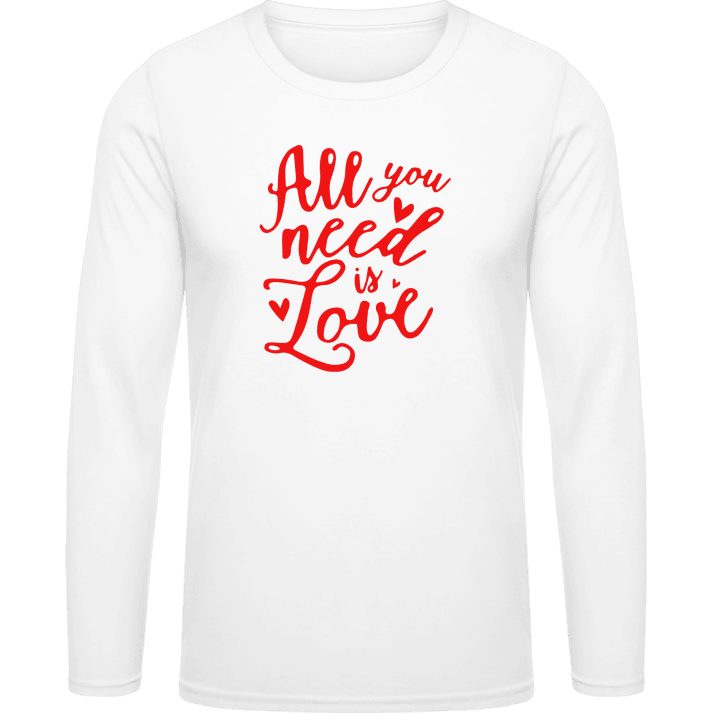 All You Need Is Love Text Langermet skjorte contain pic