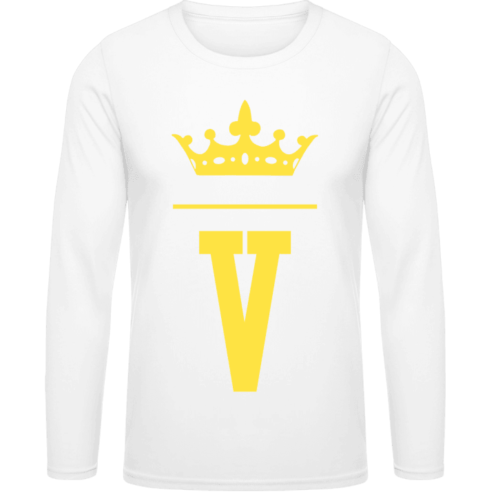 V Name Initial T-shirt à manches longues 0 image