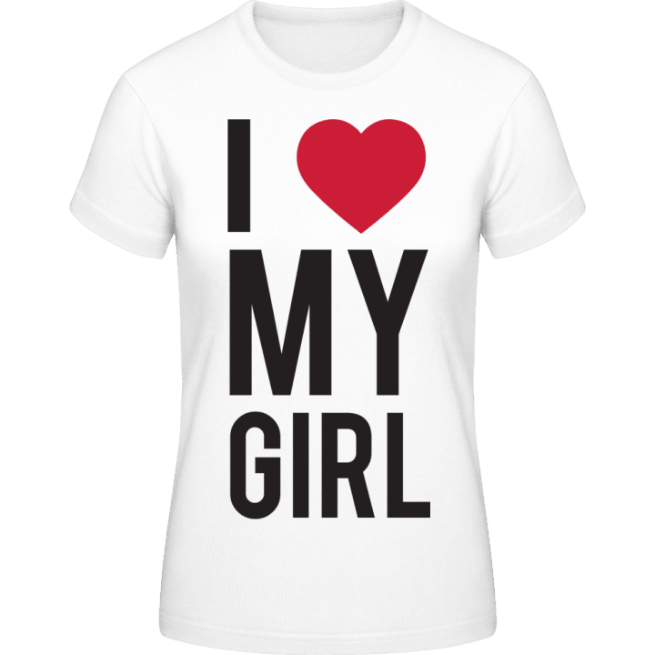 I Love My Girl T-skjorte for kvinner contain pic