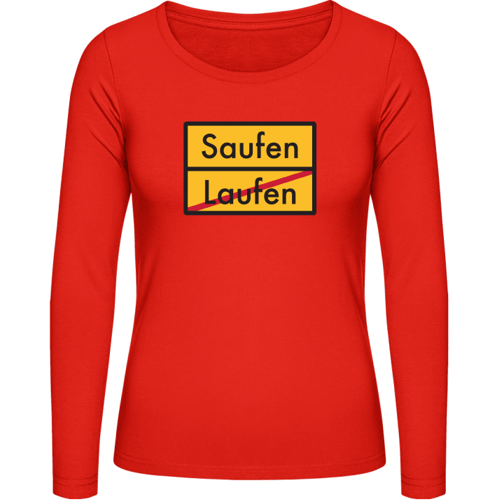 Laufen Saufen Langermet skjorte for kvinner contain pic
