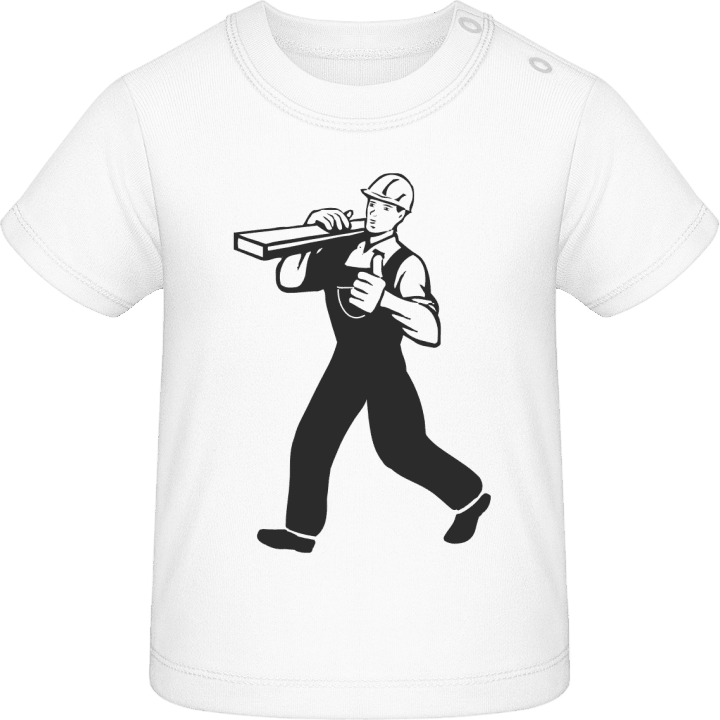 Construction Worker Silhouette Baby T-Shirt 0 image