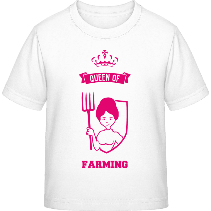 Queen of Farming T-skjorte for barn contain pic
