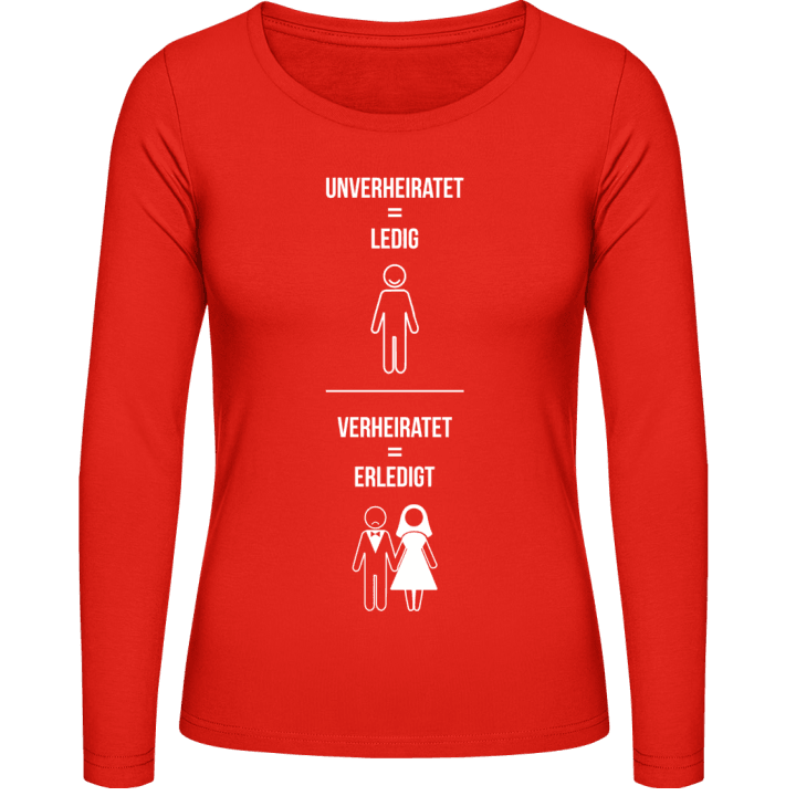 Unverheiratet vs Verheiratet Langermet skjorte for kvinner contain pic