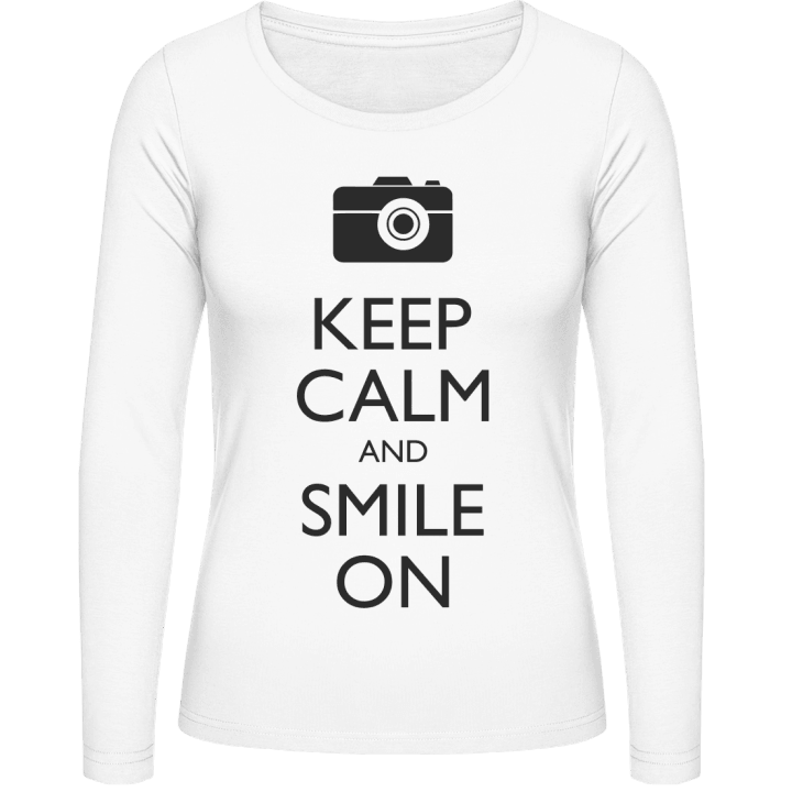 Smile On Vrouwen Lange Mouw Shirt contain pic