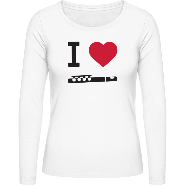 I Heart Flute Vrouwen Lange Mouw Shirt contain pic