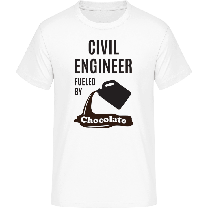 Civil Engineer Fueled By Chocolate Maglietta 0 image