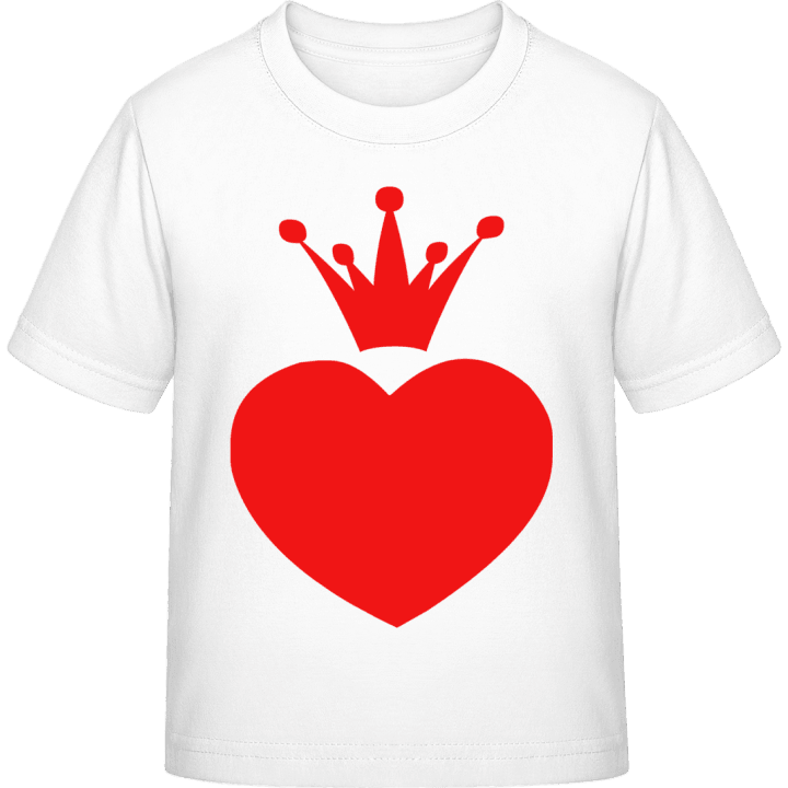 Heart With Crown T-skjorte for barn contain pic