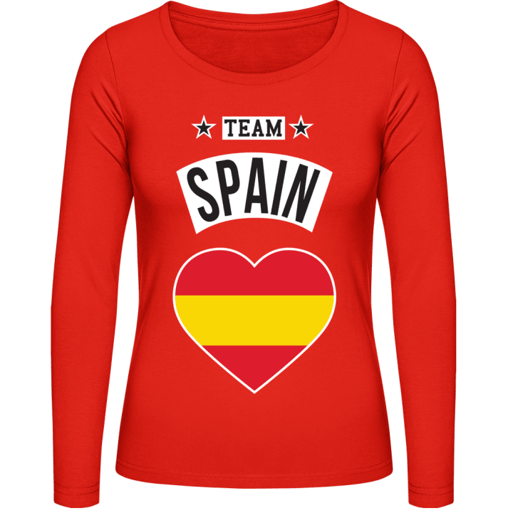 Team Spain Heart Vrouwen Lange Mouw Shirt contain pic