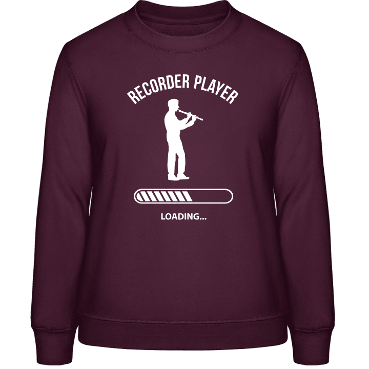 Recorder Player Loading Sweatshirt för kvinnor contain pic