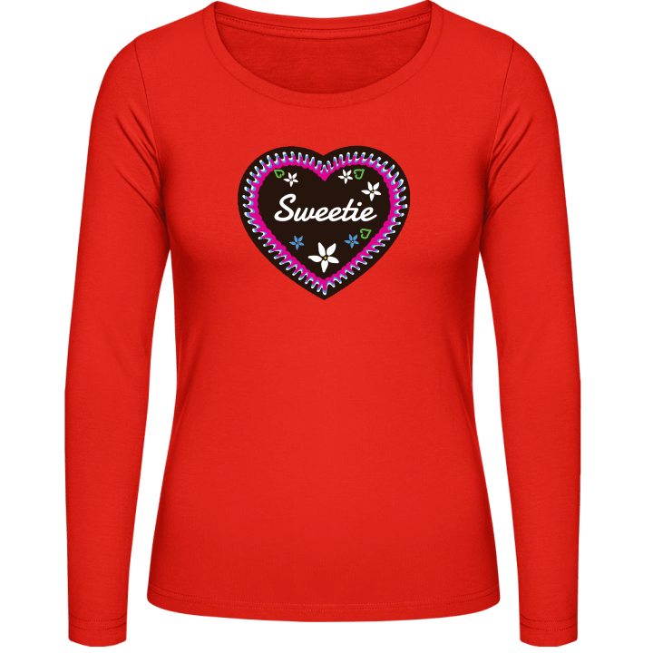 Sweetie Gingerbread heart Langermet skjorte for kvinner contain pic