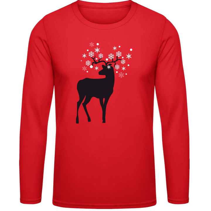 Deer Antlers Snowflake T-shirt à manches longues 0 image