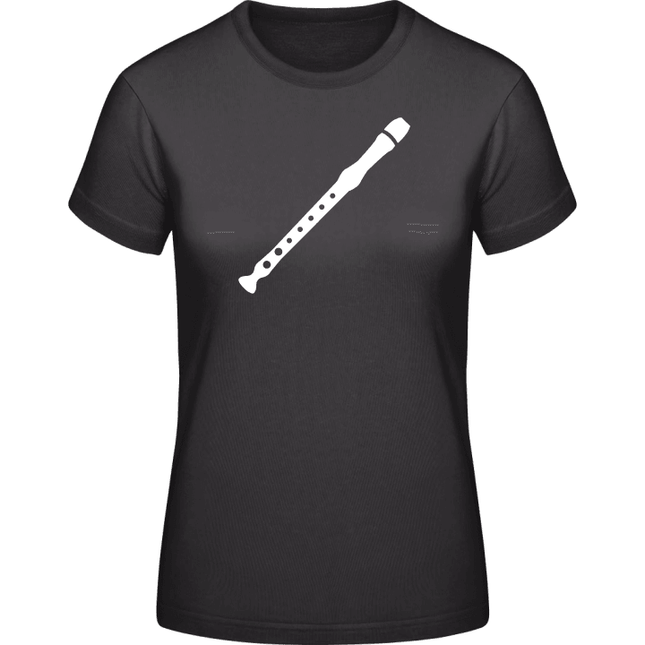 Recorder Silhouette Frauen T-Shirt contain pic
