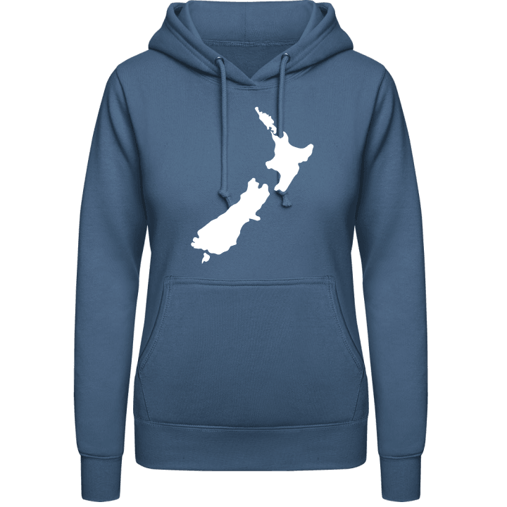 New Zealand Country Map Felpa con cappuccio da donna contain pic