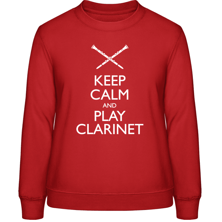 Keep Calm And Play Clarinet Sweatshirt för kvinnor contain pic