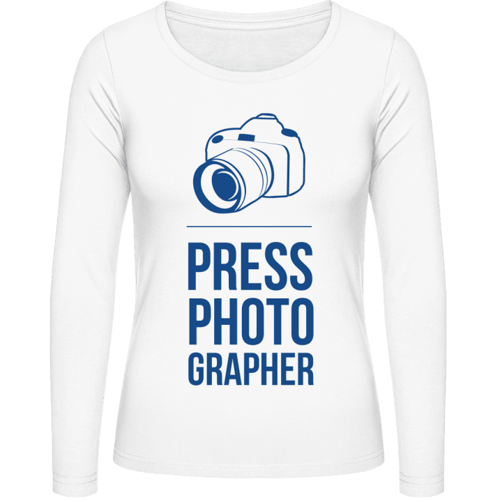 Press Photographer T-shirt à manches longues pour femmes contain pic