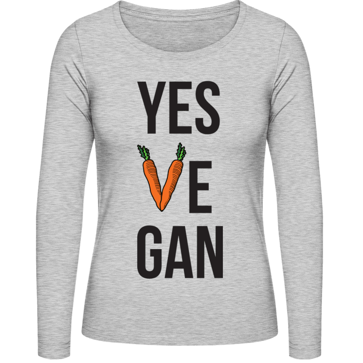 Yes Ve Gan Vrouwen Lange Mouw Shirt contain pic