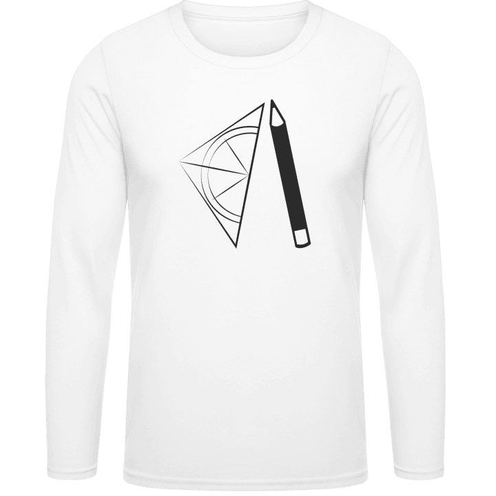 Geometry Pencil Triangle Långärmad skjorta contain pic