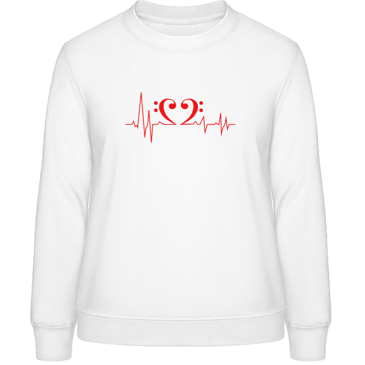 Bass Heart Frequence Sweatshirt för kvinnor contain pic