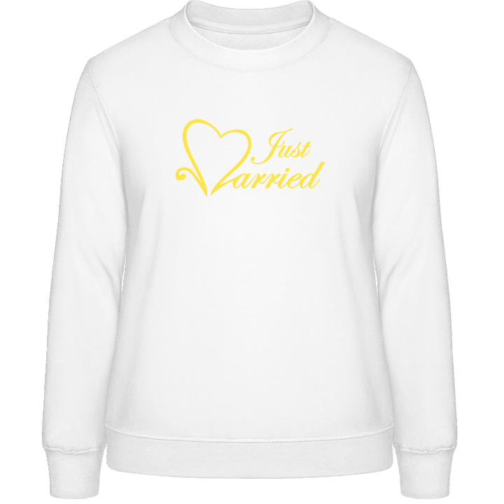 Just Married Heart Logo Sweatshirt för kvinnor contain pic