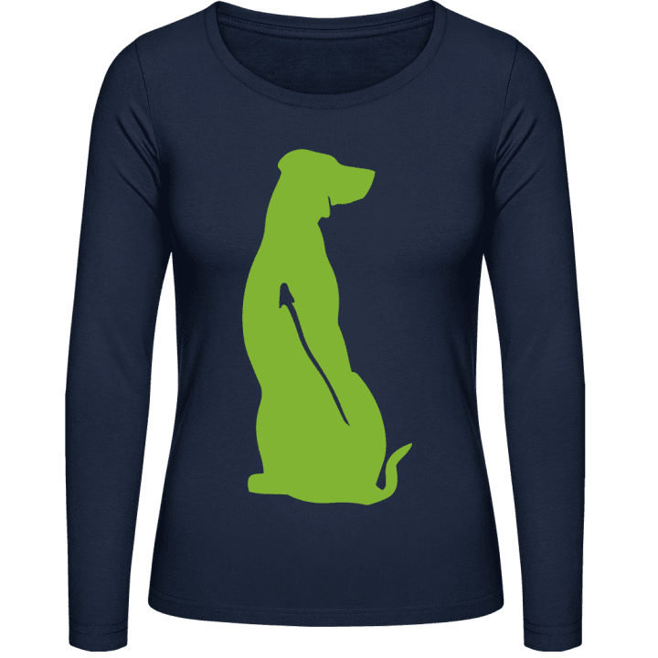 Rhodesian Ridgebacks Silhouette Langermet skjorte for kvinner 0 image