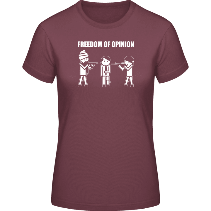 Freedom Of Opinion T-shirt för kvinnor contain pic