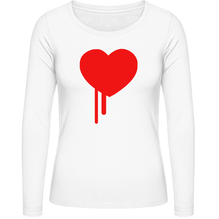 Herz Blut Frauen Langarmshirt contain pic
