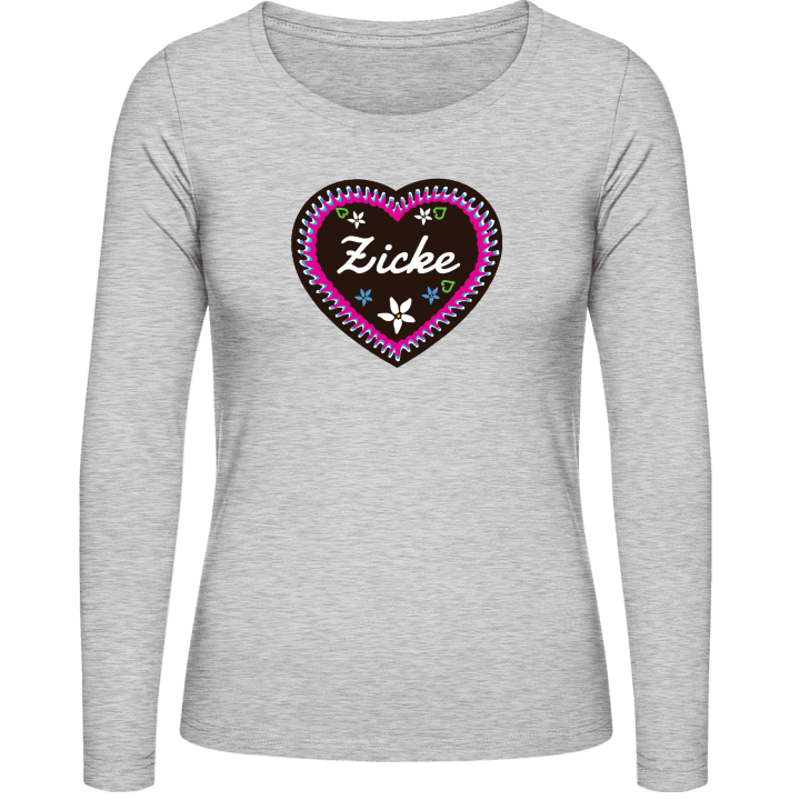 Zicke Lebkuchenherz Langermet skjorte for kvinner 0 image