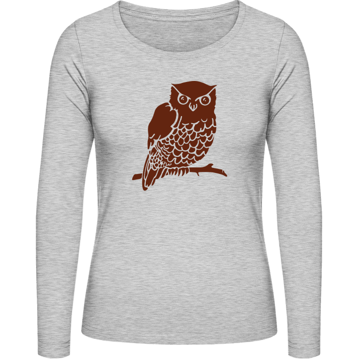Owl Illustration Vrouwen Lange Mouw Shirt 0 image