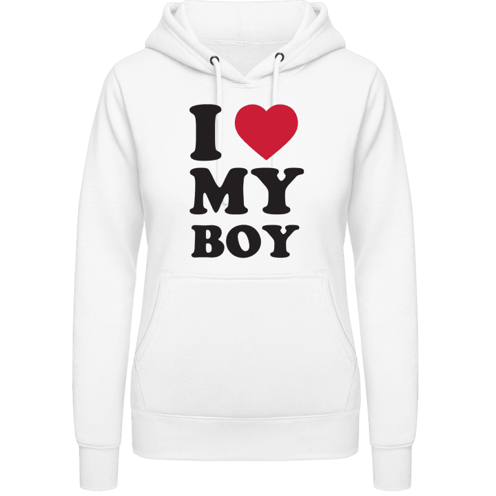 I Love My Boy Vrouwen Hoodie contain pic