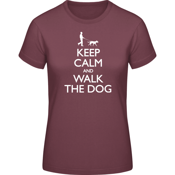 Keep Calm and Walk the Dog Man T-shirt til kvinder 0 image